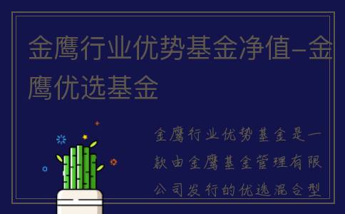 金鹰行业优势基金净值-金鹰优选基金