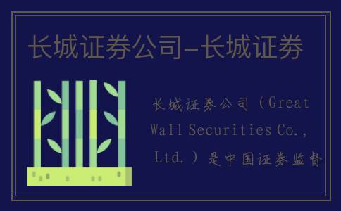 长城证券公司-长城证劵