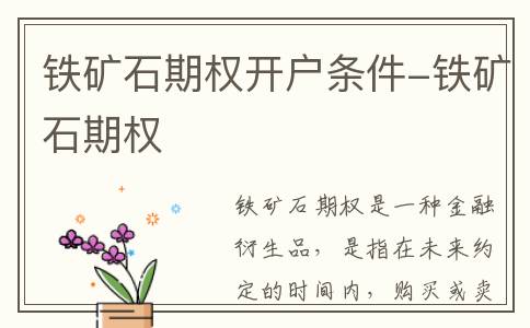 铁矿石期权开户条件-铁矿石期权