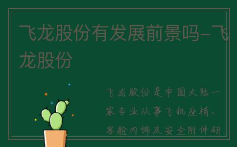 飞龙股份有发展前景吗-飞龙股份