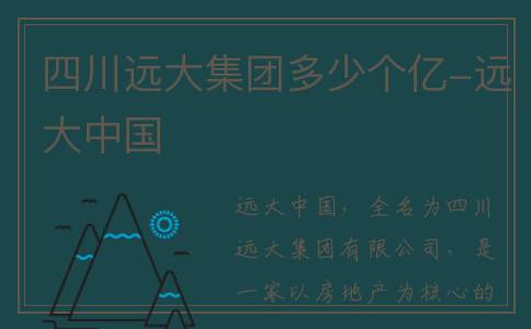 四川远大集团多少个亿-远大中国