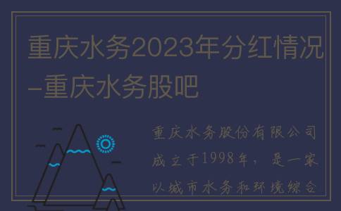 重庆水务2023年分红情况-重庆水务股吧