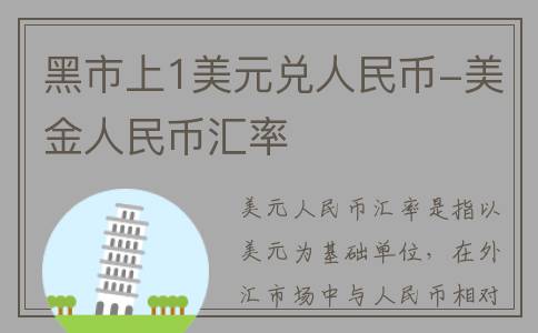黑市上1美元兑人民币-美金人民币汇率