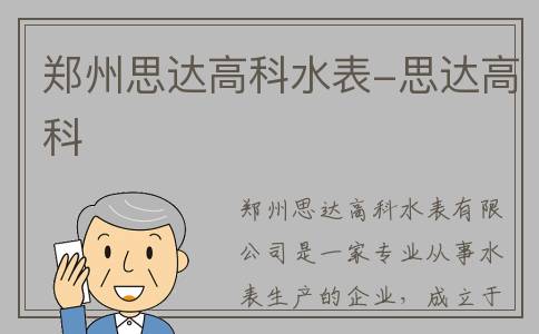 郑州思达高科水表-思达高科