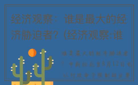 经济观察：谁是最大的经济胁迫者？(经济观察:谁是主体)