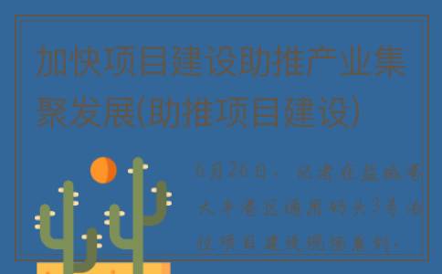 加快项目建设助推产业集聚发展(助推项目建设)