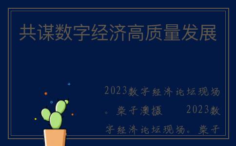 共谋数字经济高质量发展