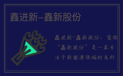 鑫进新-鑫新股份