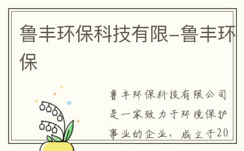 鲁丰环保科技有限-鲁丰环保