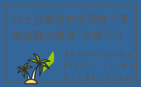 马上消费发布全国首个零售金融大模型“天镜”(马上消费官微)
