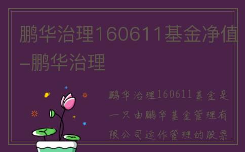 鹏华治理160611基金净值-鹏华治理