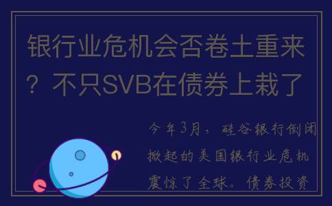 银行业危机会否卷土重来？不只SVB在债券上栽了 美银也浮亏千亿美元(银行出现危机是让他破产还是央行接管处理)