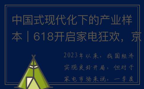中国式现代化下的产业样本｜618开启家电狂欢，京东携手品牌突围存量市场(中国式现代化下的人才强国)