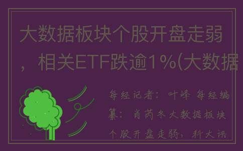 大数据板块个股开盘走弱，相关ETF跌逾1%(大数据板块龙头)