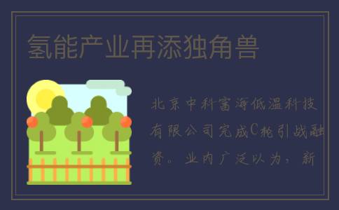 氢能产业再添独角兽