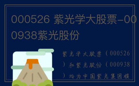 000526 紫光学大股票-000938紫光股份