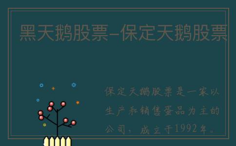黑天鹅股票-保定天鹅股票