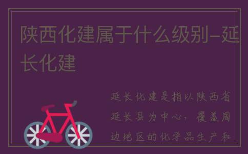 陕西化建属于什么级别-延长化建