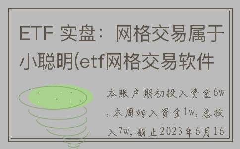 ETF 实盘：网格交易属于小聪明(etf网格交易软件同花顺)