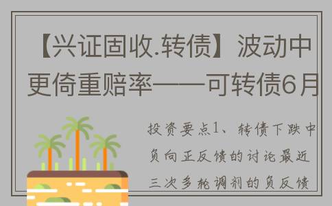 【兴证固收.转债】波动中更倚重赔率——可转债6月展望