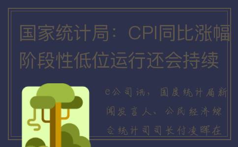 国家统计局：CPI同比涨幅阶段性低位运行还会持续