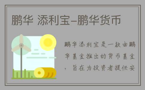 鹏华 添利宝-鹏华货币