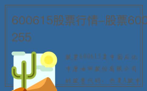 600615股票行情-股票600255