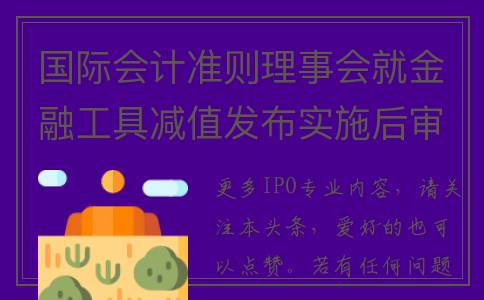 国际会计准则理事会就金融工具减值发布实施后审议意见征询稿(国际会计准则理事会主要由发展中国家成员组成)