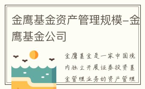 金鹰基金资产管理规模-金鹰基金公司