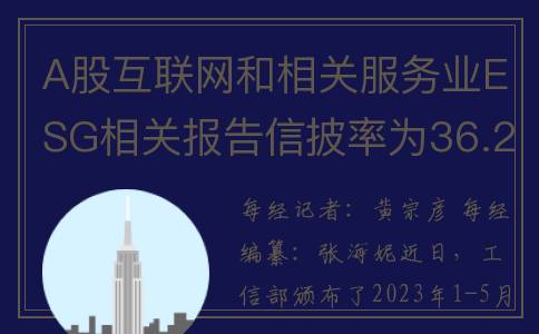 A股互联网和相关服务业ESG相关报告信披率为36.23%，数据安全和隐私保护成重点 丨 ESG行业观察(a股互联网企业有哪些)